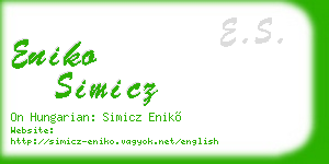 eniko simicz business card