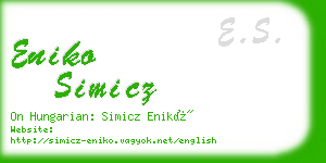 eniko simicz business card